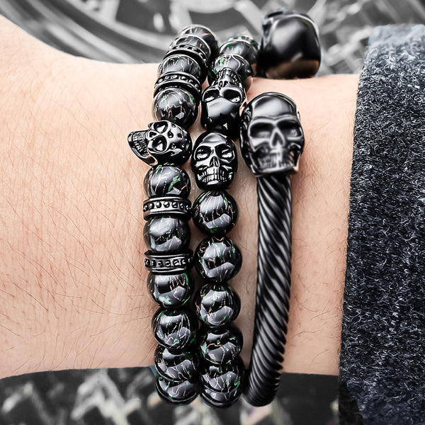 Dark Force - Premium Dark Skull Bracelets for Men by SkeletonHD