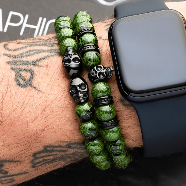 Combat - M05 Military Inspired Camouflaged Skull Bracelets