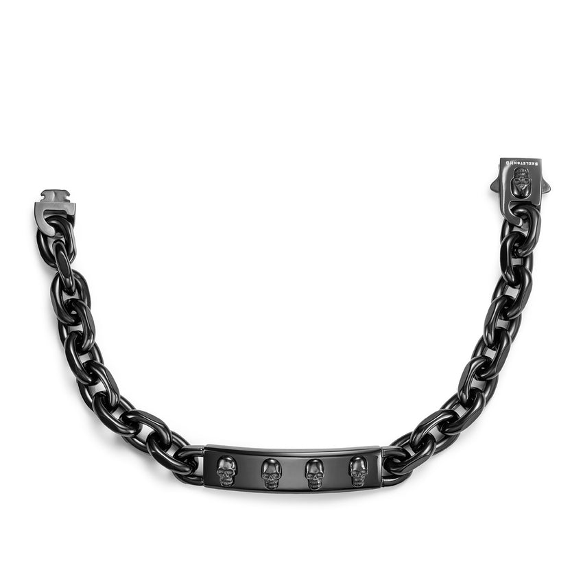 Black Anchor Skull Chain