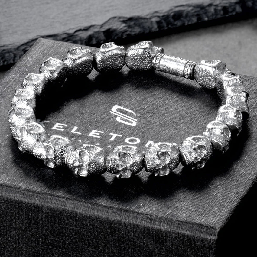 Empire - Silver All Skulls Bracelet (SMALL SIZE)