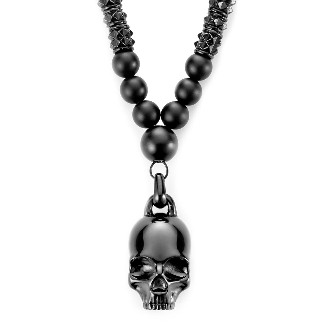 Long Skull Beaded Necklace by SkeletonHD