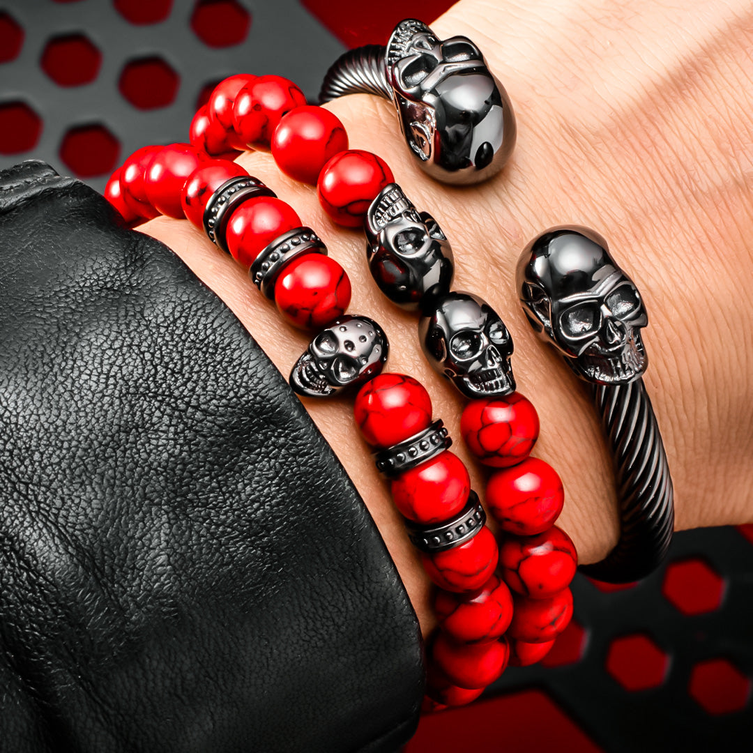 Red Devils Stack - Blood Red Skull Designer Gear by SkeletonHD
