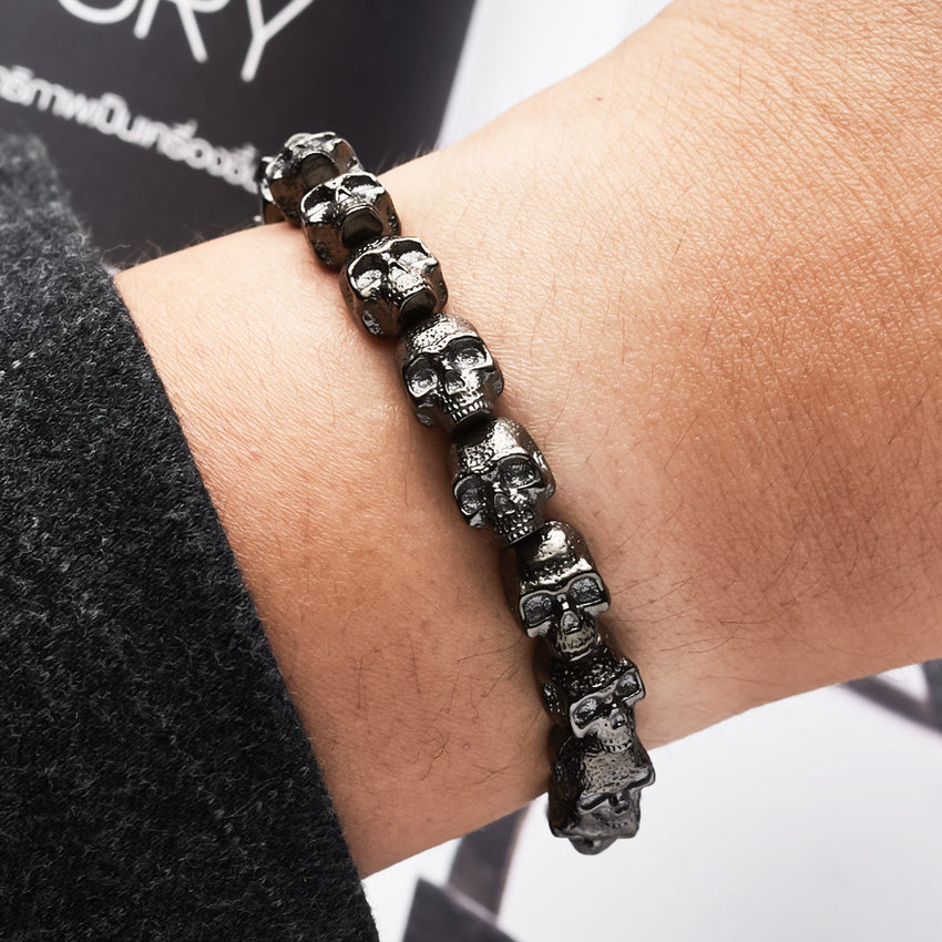 Crânes pour elle | Stealth - Bracelet avec tous les crânes