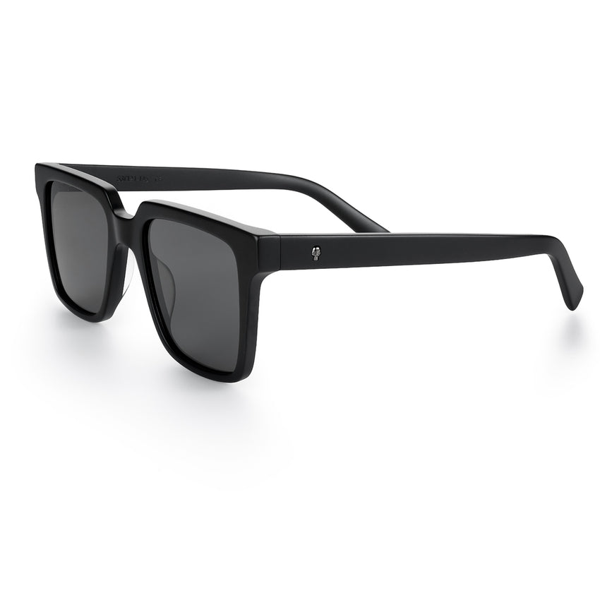 Cobalt Sunglasses - Matte Black Frame with Skull Emblem