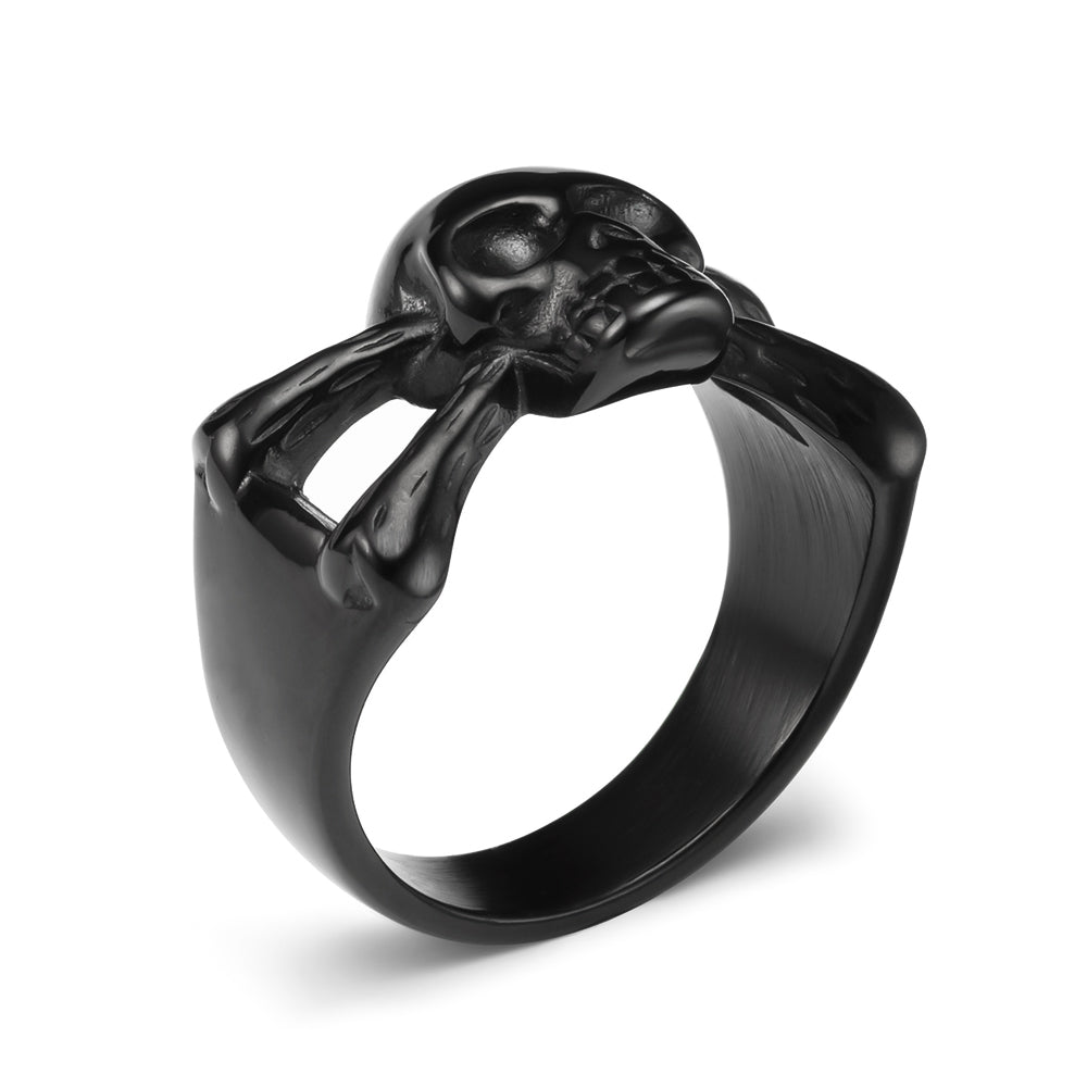 Bague Immortal - Crâne et os