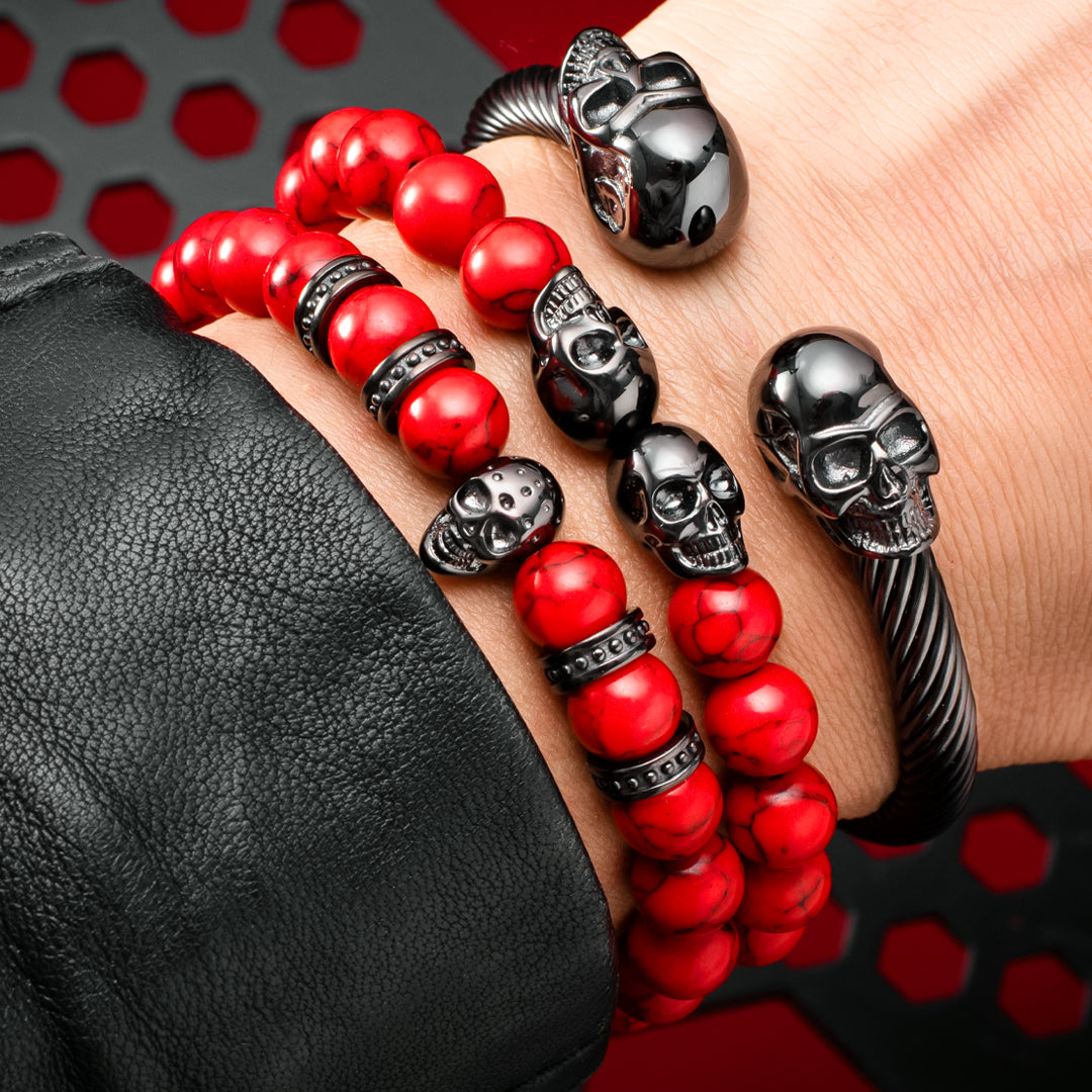 Red Devils Stack - Blood Red Skull Designer Gear by SkeletonHD