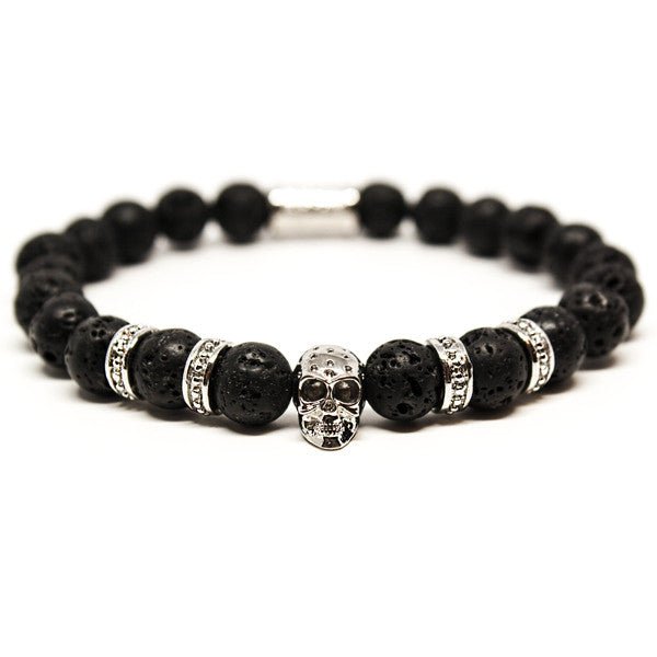 Emperador Silver Skull Bracelet